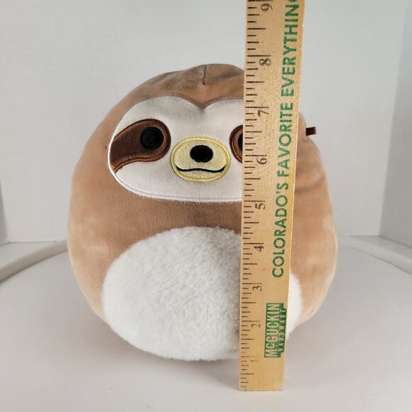 Squishmallows Sloth Plush 8" Kellytoy 2022 Soft Stuffed Animal Brown White Toy - Picture 11 of 11